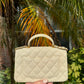 Chanel 21S Mini Light Beige Caviar Top Handle