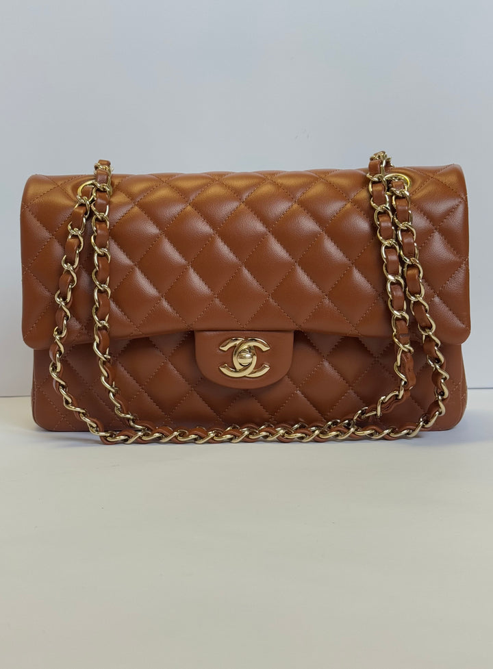 Chanel 21P Caramel Medium Lambskin Flap Bag