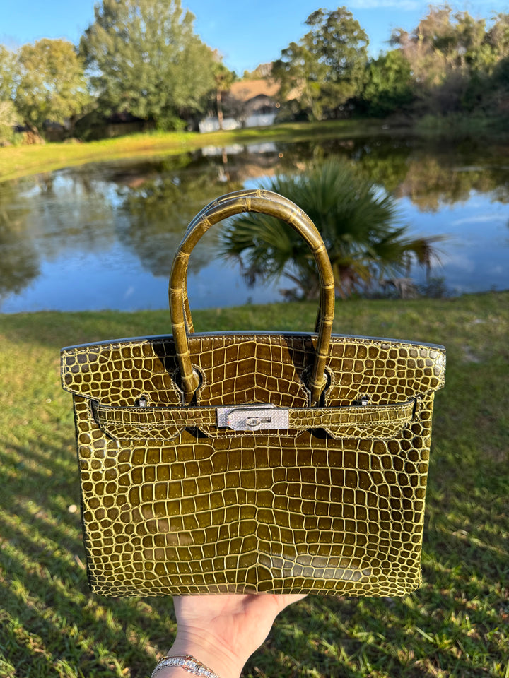 Hermes Crocodile Diamond Birkin 30