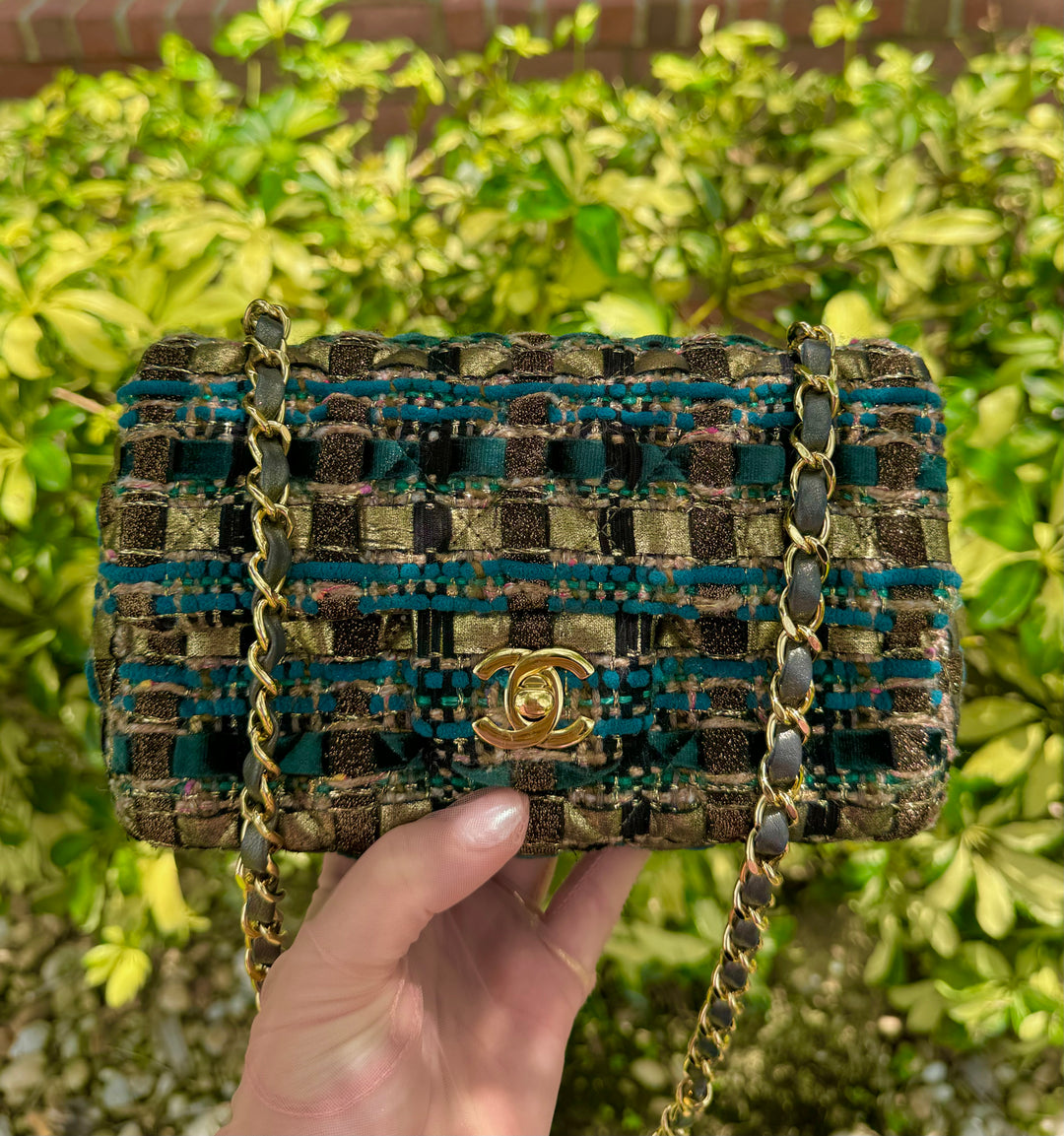 Chanel 19A Egypt Tweed Mini Flap