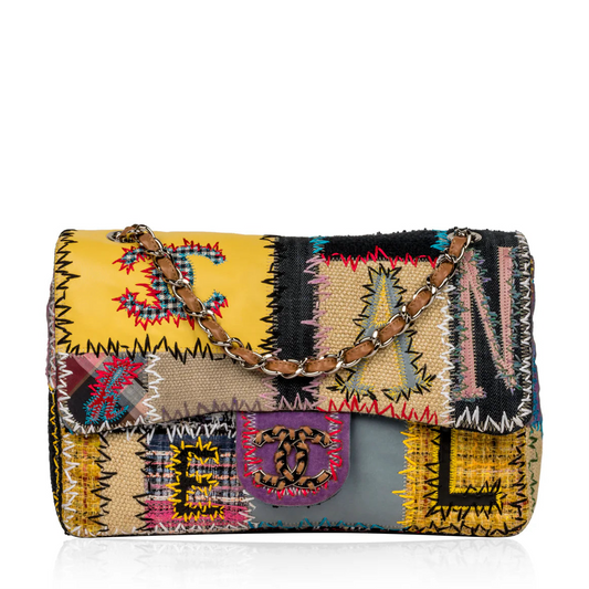 Chanel Jumbo Multicolor Patchwork Flap Bag