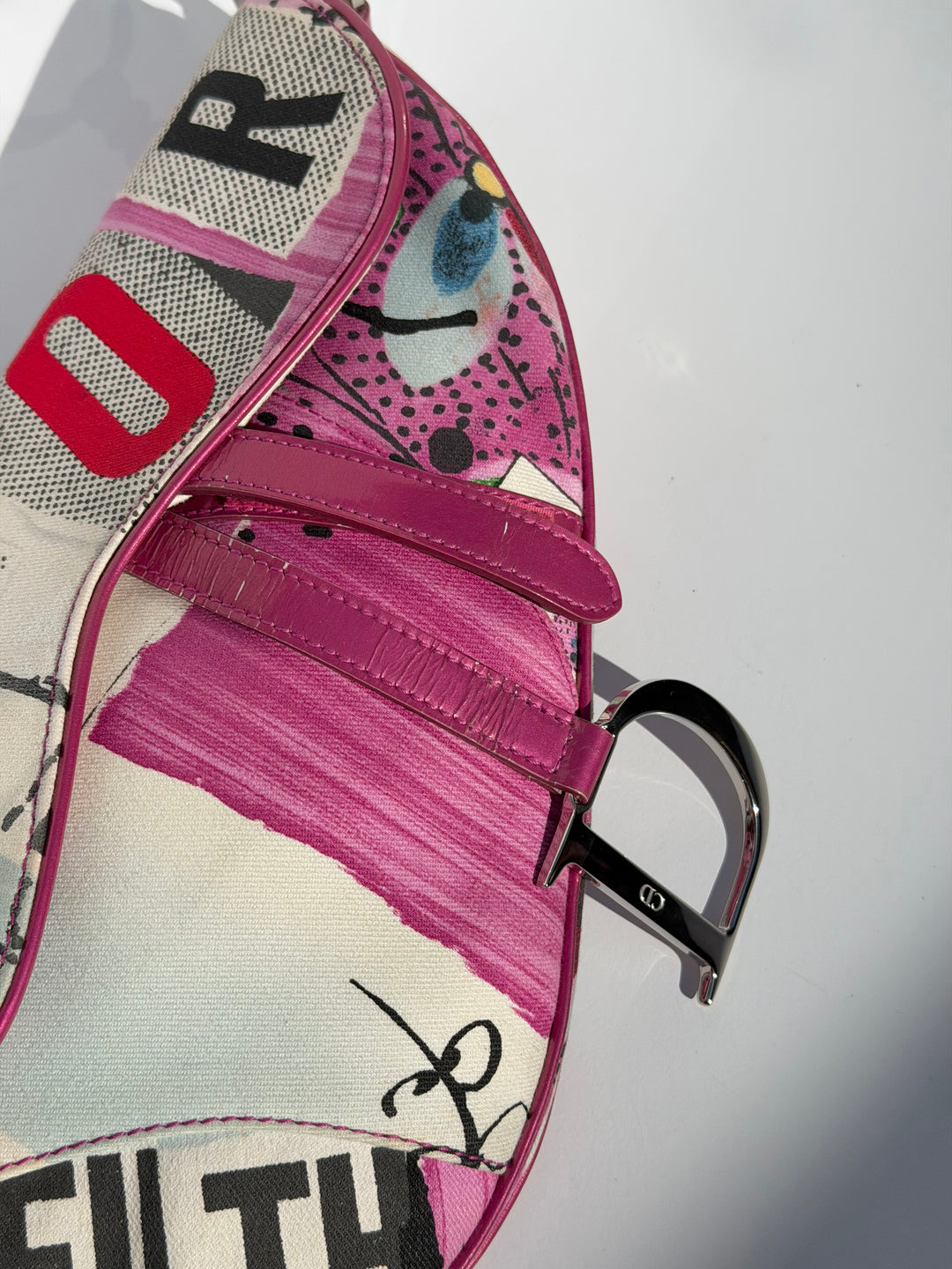 Christian Dior 2003 Multicolor “Filth” Saddle Bag