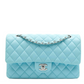 Chanel 21S Blue Neon Lambskin Medium Flap Bag
