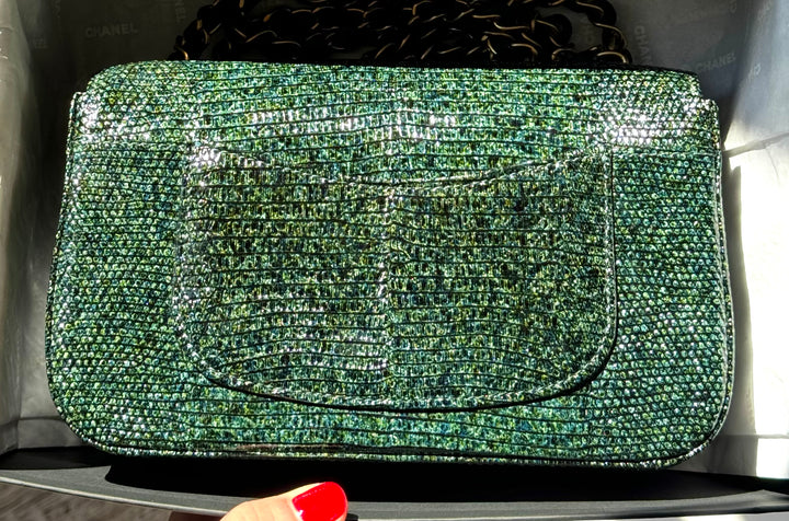 Chanel Green Lizard Mini Flap Bag
