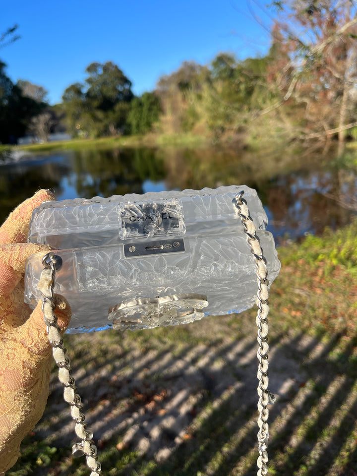Chanel RARE Runway Acrylic Crystal CC Ice Cube Clutch