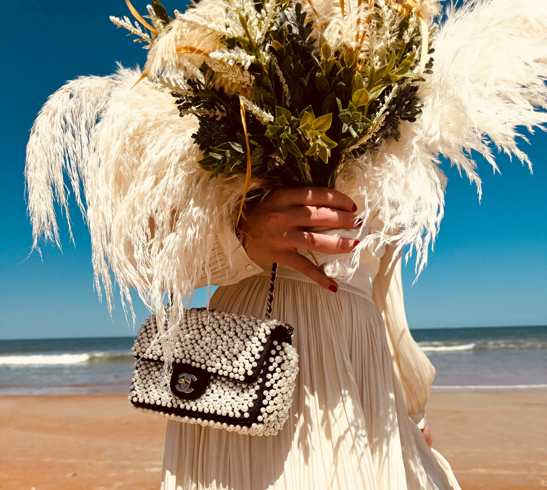 Chanel 19S Pearl Embellished Mini Rectangular Flap Bag