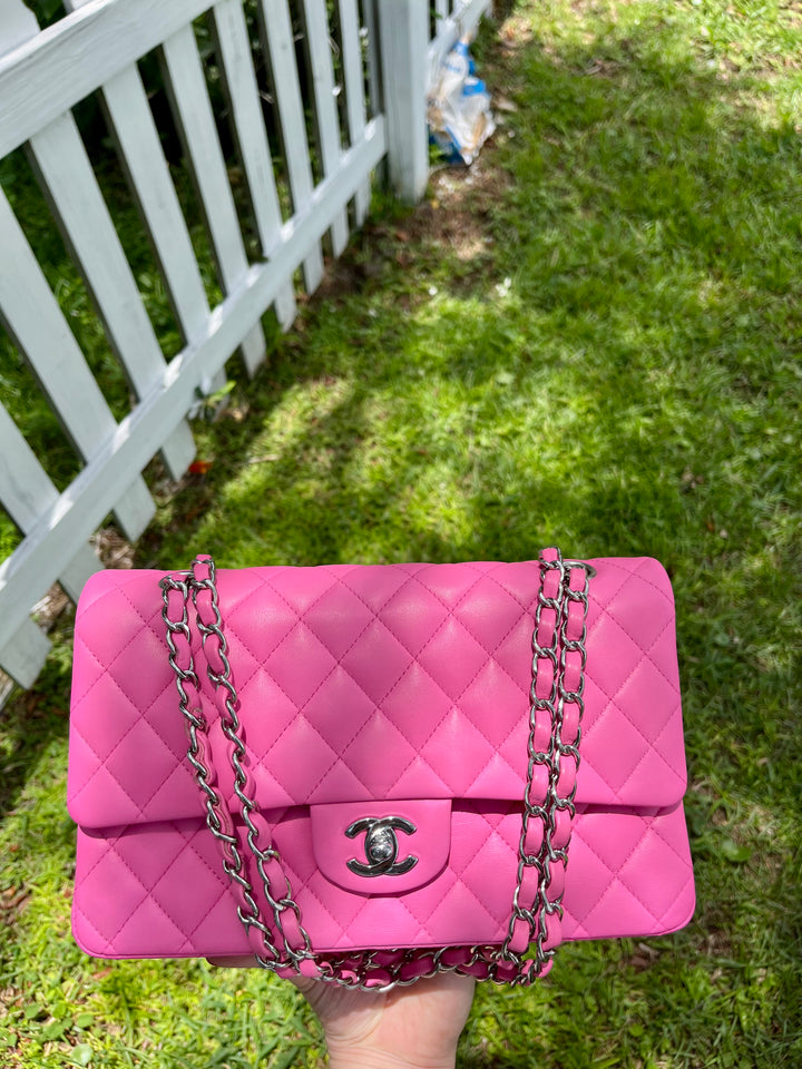 Chanel 21S Pink Neon Lambskin Medium Flap Bag