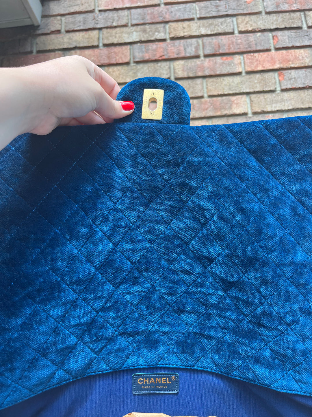 Chanel Blue Velvet Limited Edition XXL Airlines Flap Bag