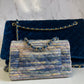 Chanel Striped Denim Mini Rectangular Flap Bag