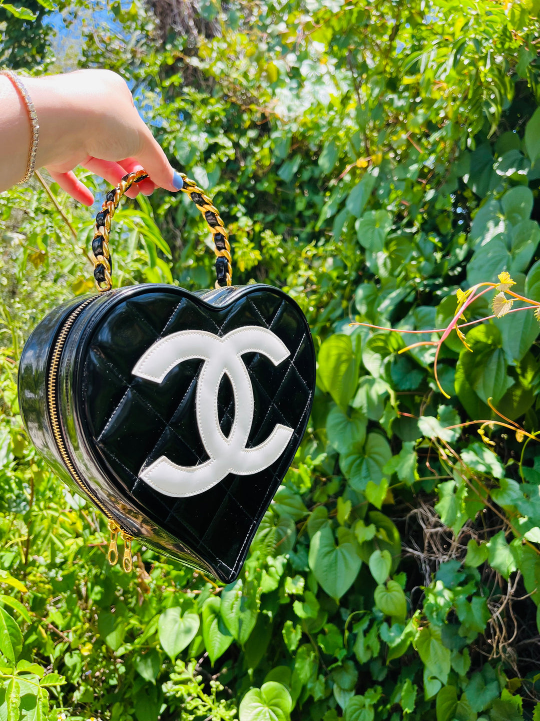 Chanel 1995 CC Heart Vanity Bag