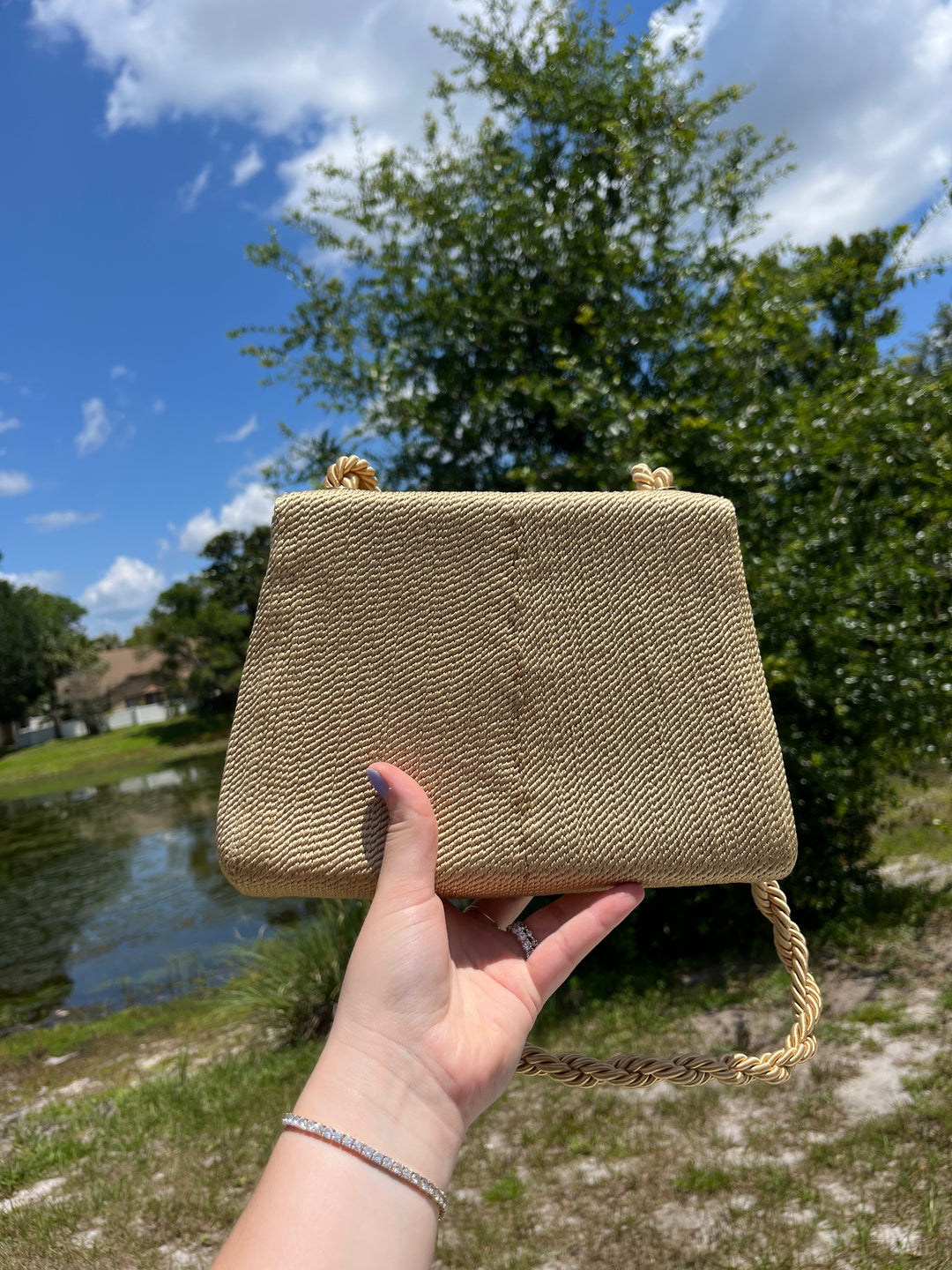 Chanel Vintage Silk Rope Flap Bag