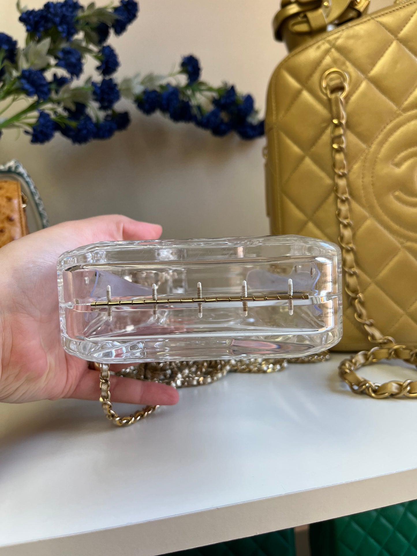 Chanel 2015 Clear Plexiglass Dubai By Night Gas Can Minaudiere