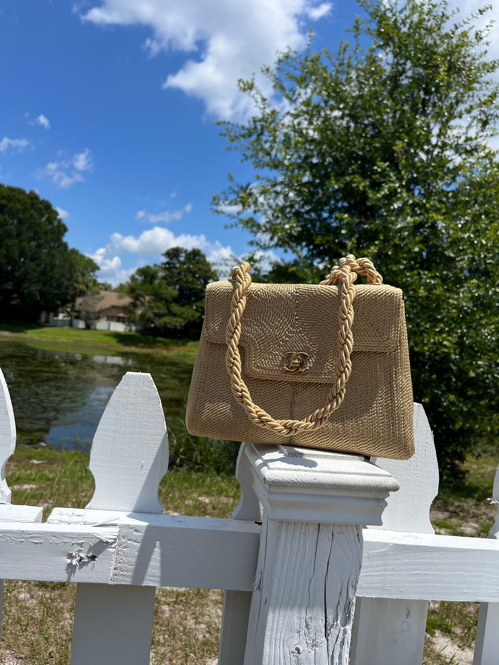 Chanel Silk Woven Flap Bag - Neutrals Shoulder Bags, Handbags - CHA784796
