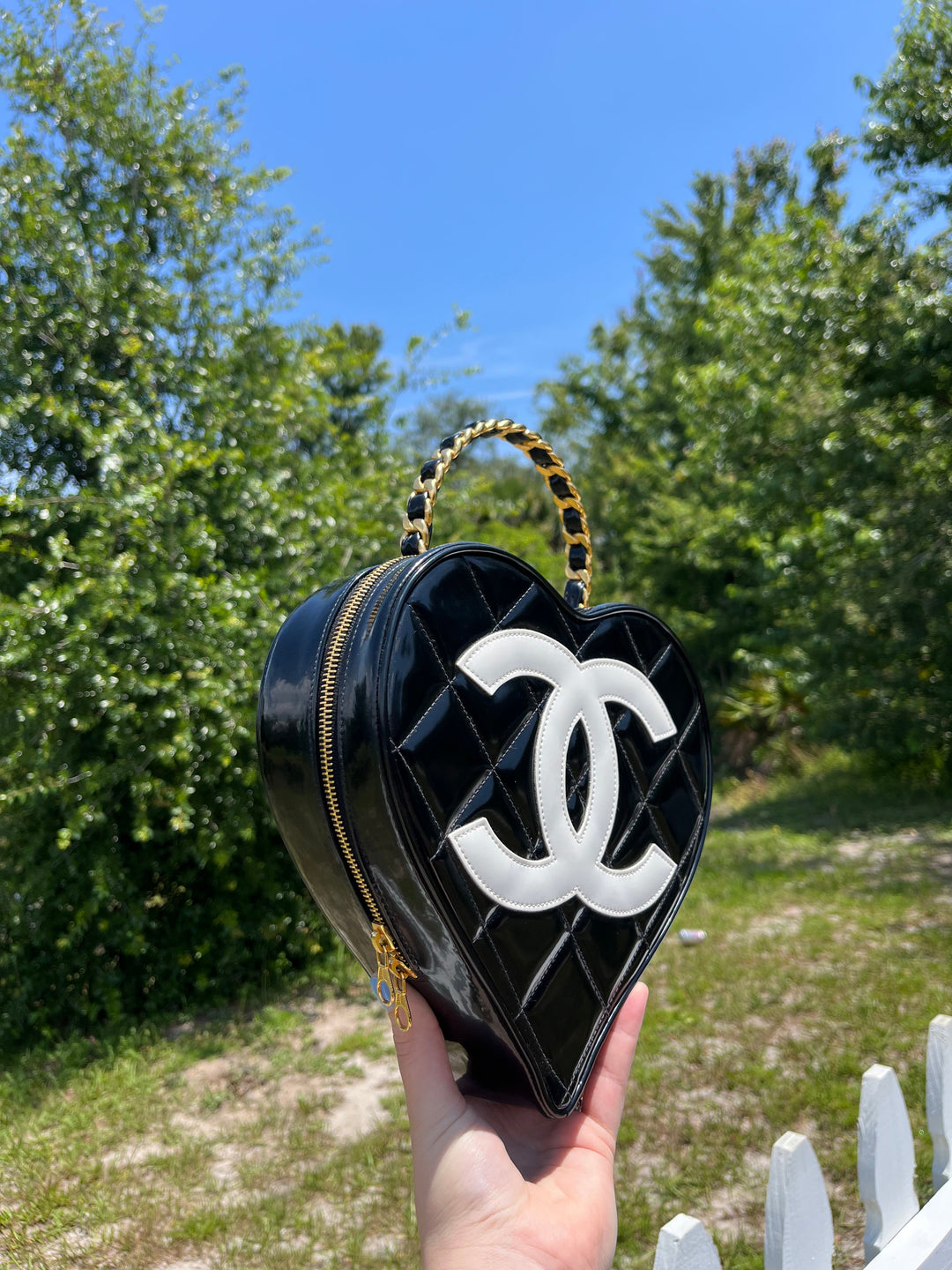 Chanel 1995 CC Heart Vanity Bag