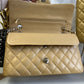 Chanel Vintage Dark Beige Medium Lambskin Double Flap Bag