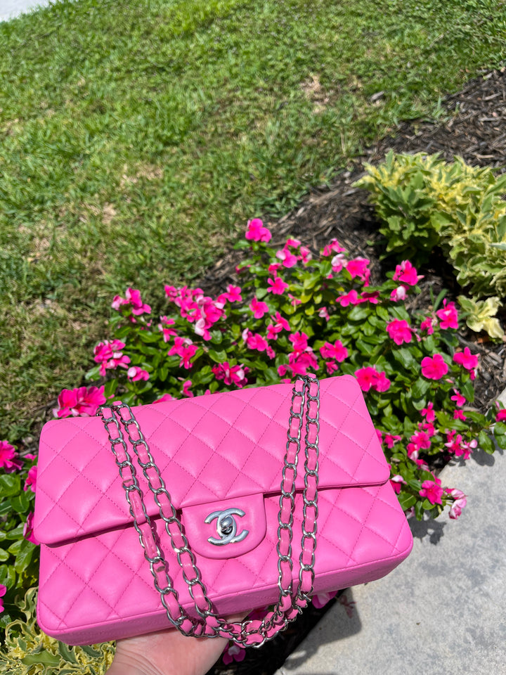 Chanel 21S Pink Neon Lambskin Medium Flap Bag