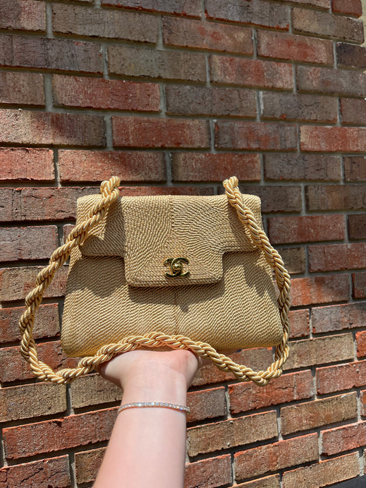 Chanel Vintage Silk Rope Flap Bag