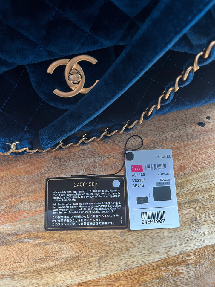 Chanel Blue Velvet Limited Edition XXL Airlines Flap Bag