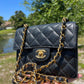 Chanel Black Caviar Vintage Mini Square Flap Bag