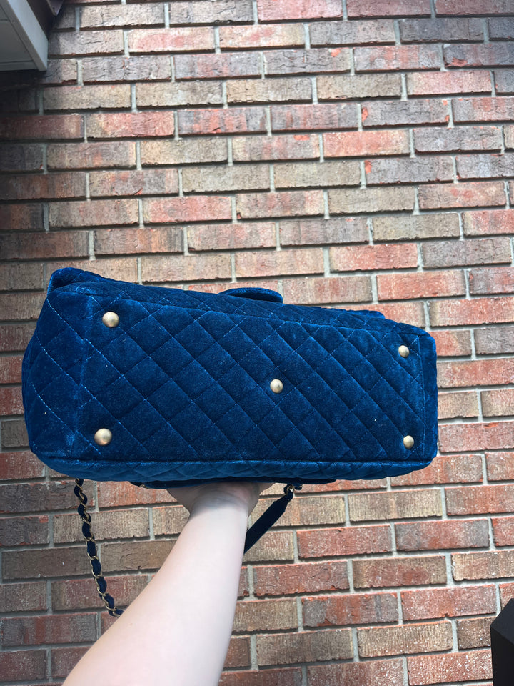 Chanel Blue Velvet Limited Edition XXL Airlines Flap Bag