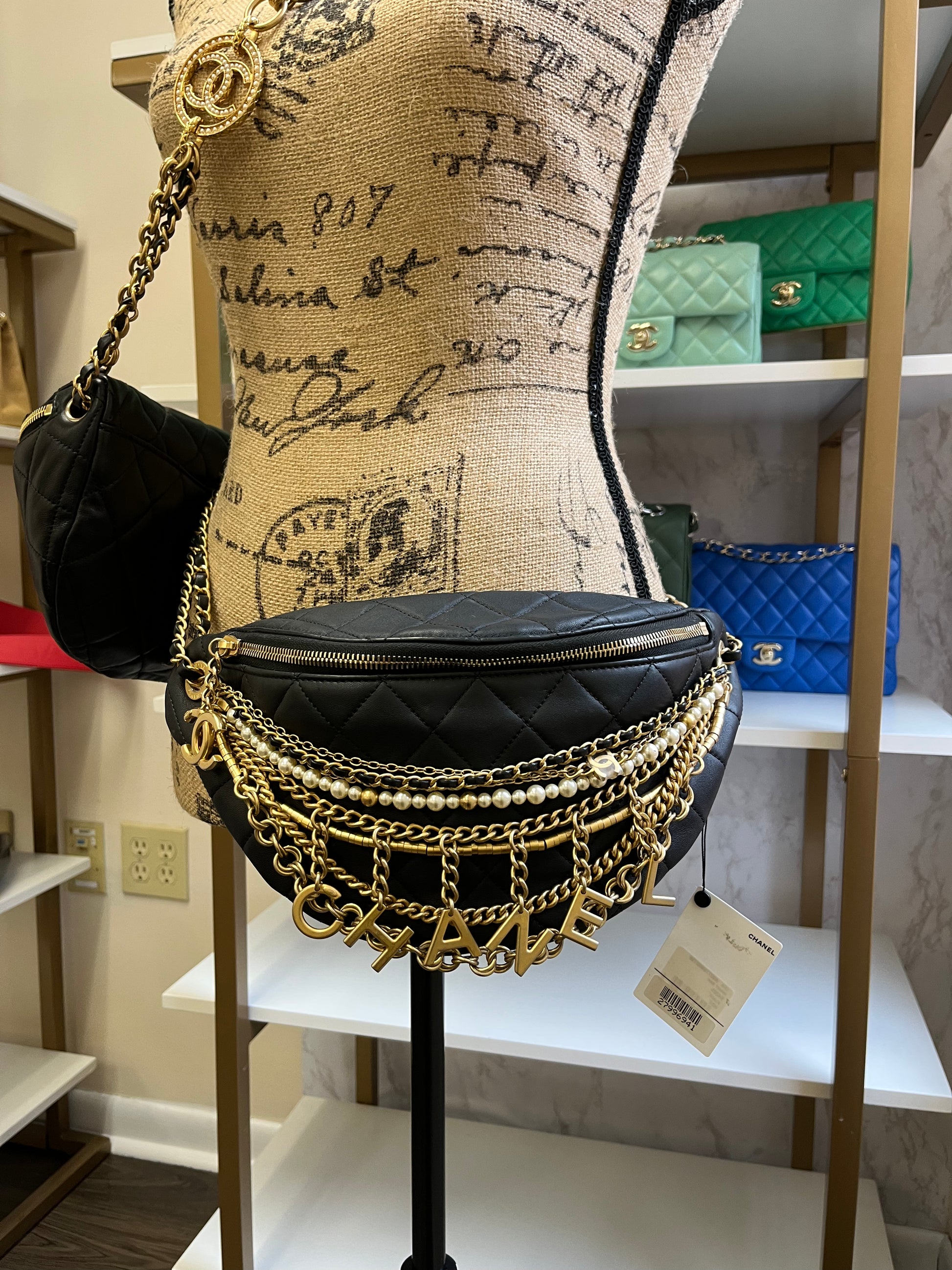 Chanel Black Quilted Lambskin With Imitation Pearls All About Chain Hobo  Silver And Gold Hardware, 2019 Available For Immediate Sale At Sotheby's