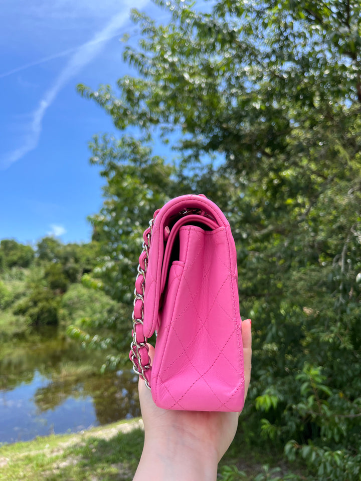 Chanel 21S Pink Neon Lambskin Medium Flap Bag
