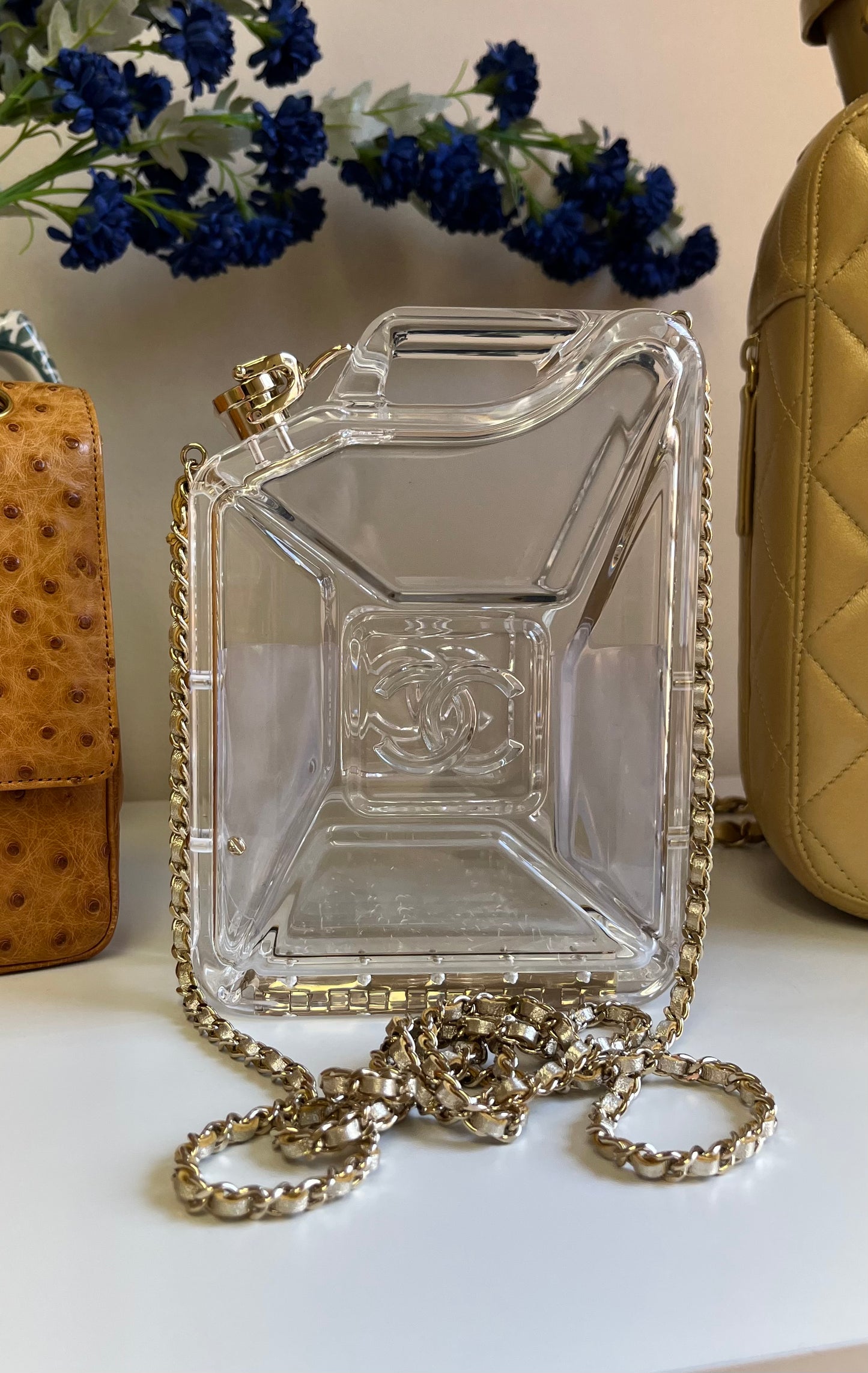 Chanel 2015 Clear Plexiglass Dubai By Night Gas Can Minaudiere