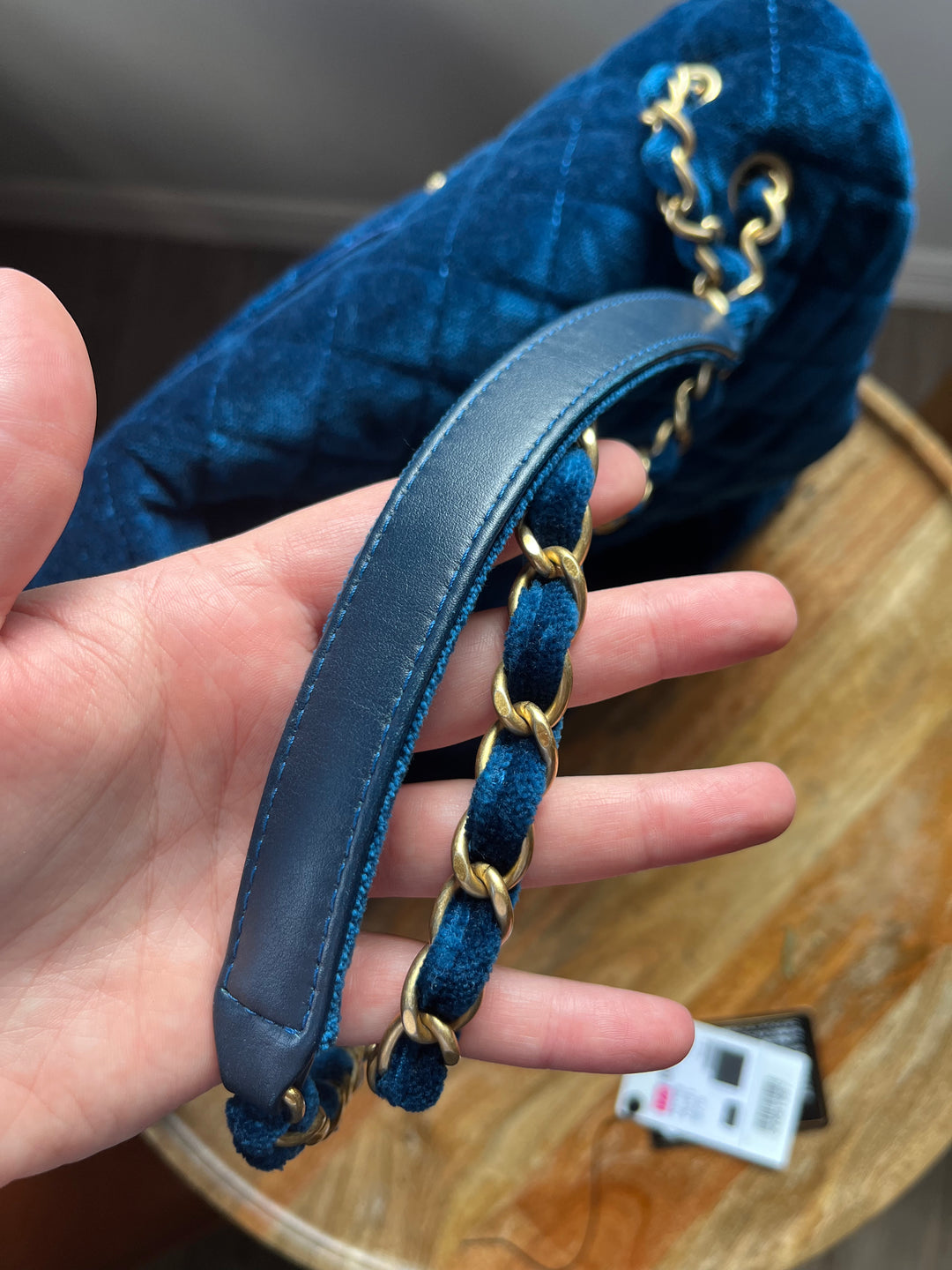 Chanel Blue Velvet Limited Edition XXL Airlines Flap Bag