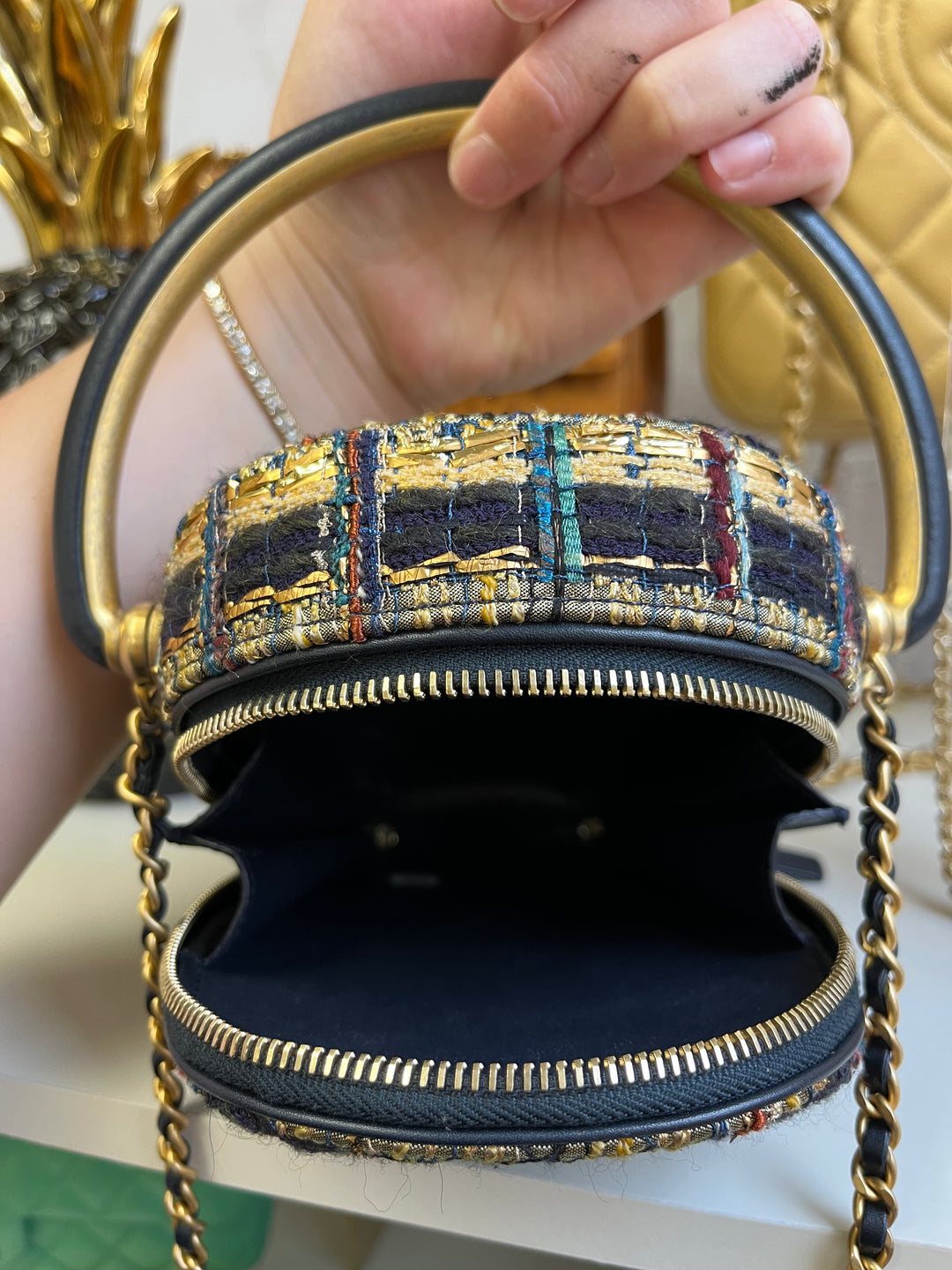 Chanel 19A Egyptian Tweed Runway Collection Crossbody