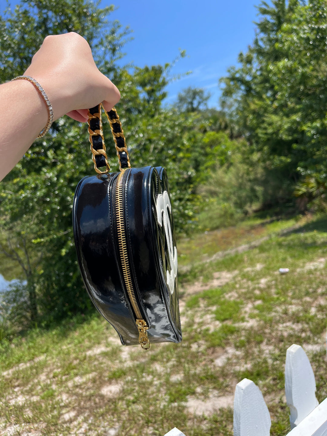 Chanel 1995 CC Heart Vanity Bag