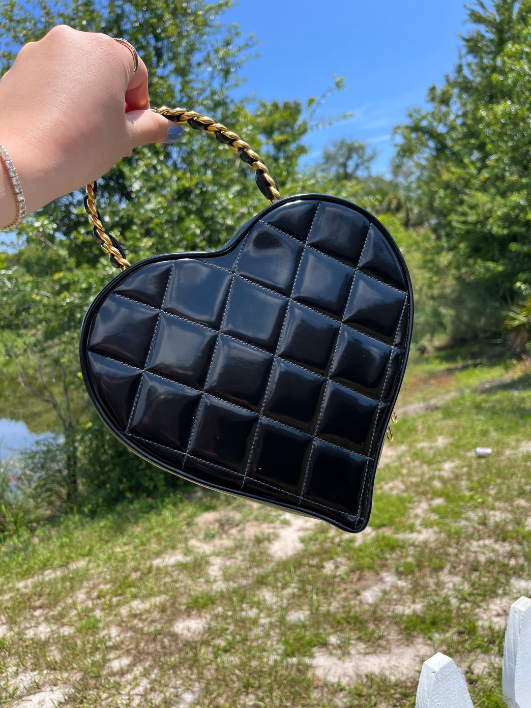 Chanel 1995 CC Heart Vanity Bag