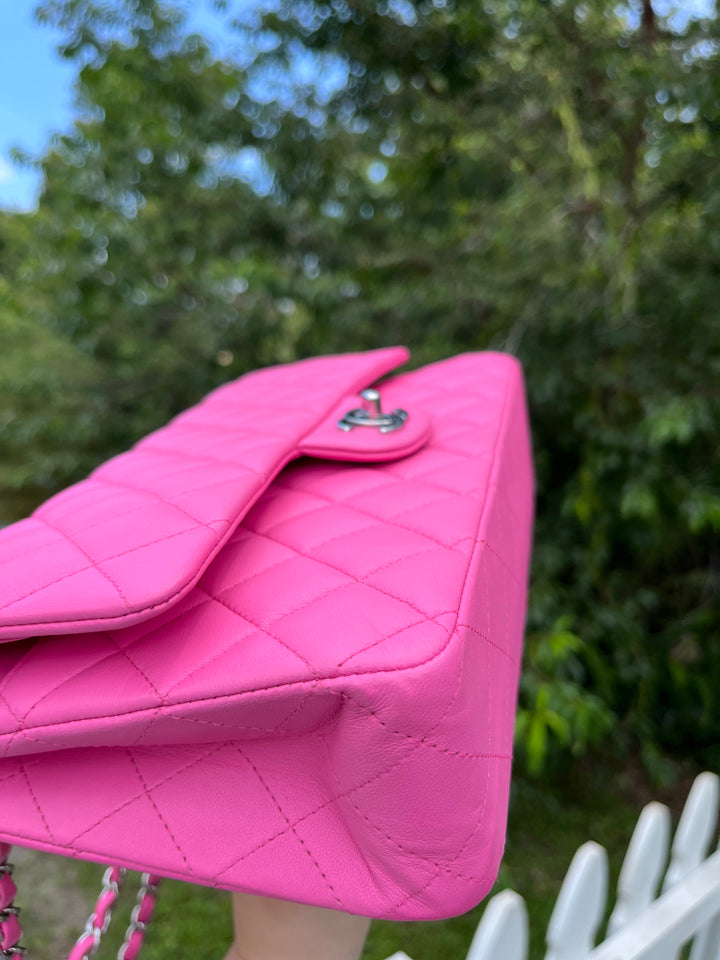 Chanel 21S Pink Neon Lambskin Medium Flap Bag
