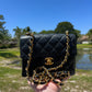 Chanel Black Caviar Vintage Mini Square Flap Bag