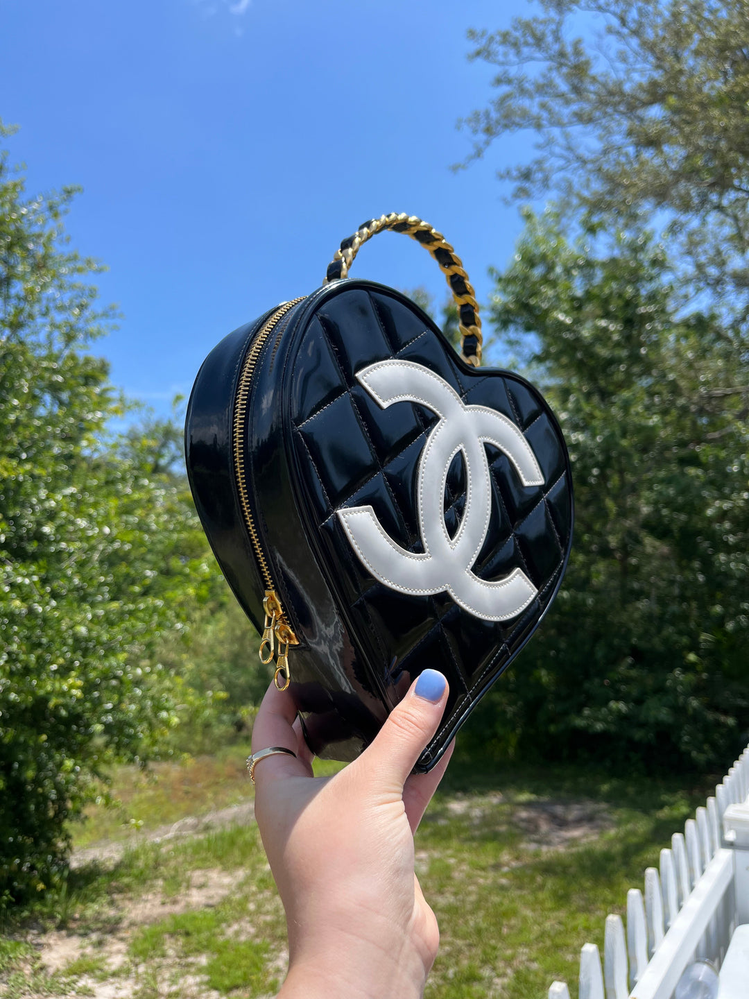 Chanel 1995 CC Heart Vanity Bag
