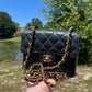 Chanel Black Caviar Vintage Mini Square Flap Bag