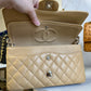 Chanel Vintage Dark Beige Medium Lambskin Double Flap Bag