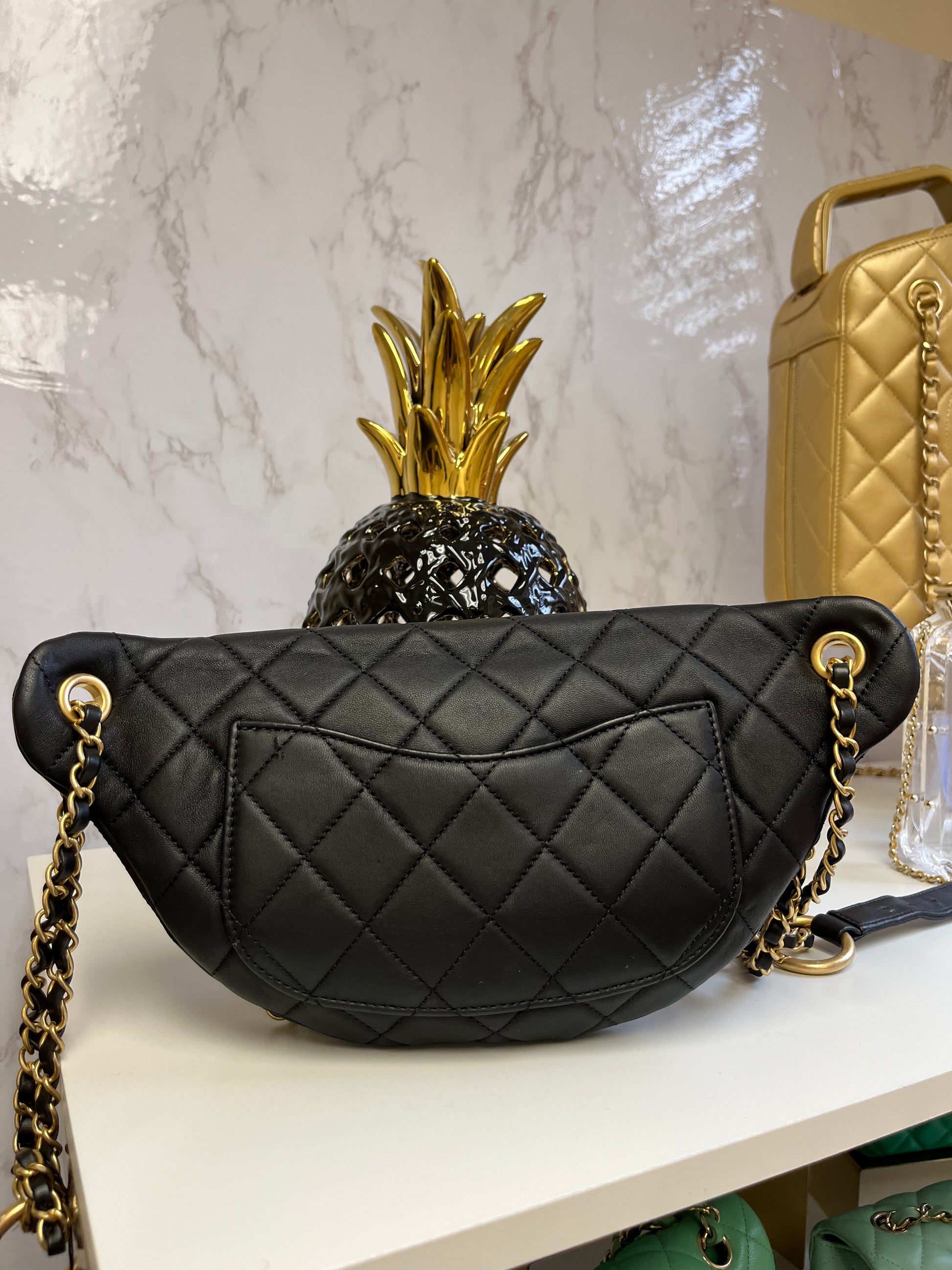 Chanel fanny pack black online