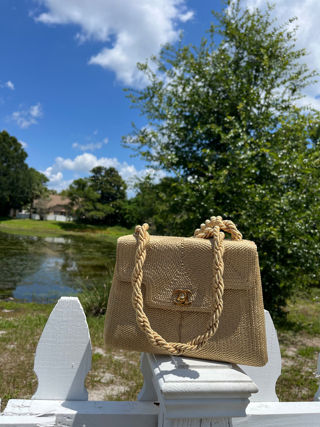 Chanel Vintage Silk Rope Flap Bag