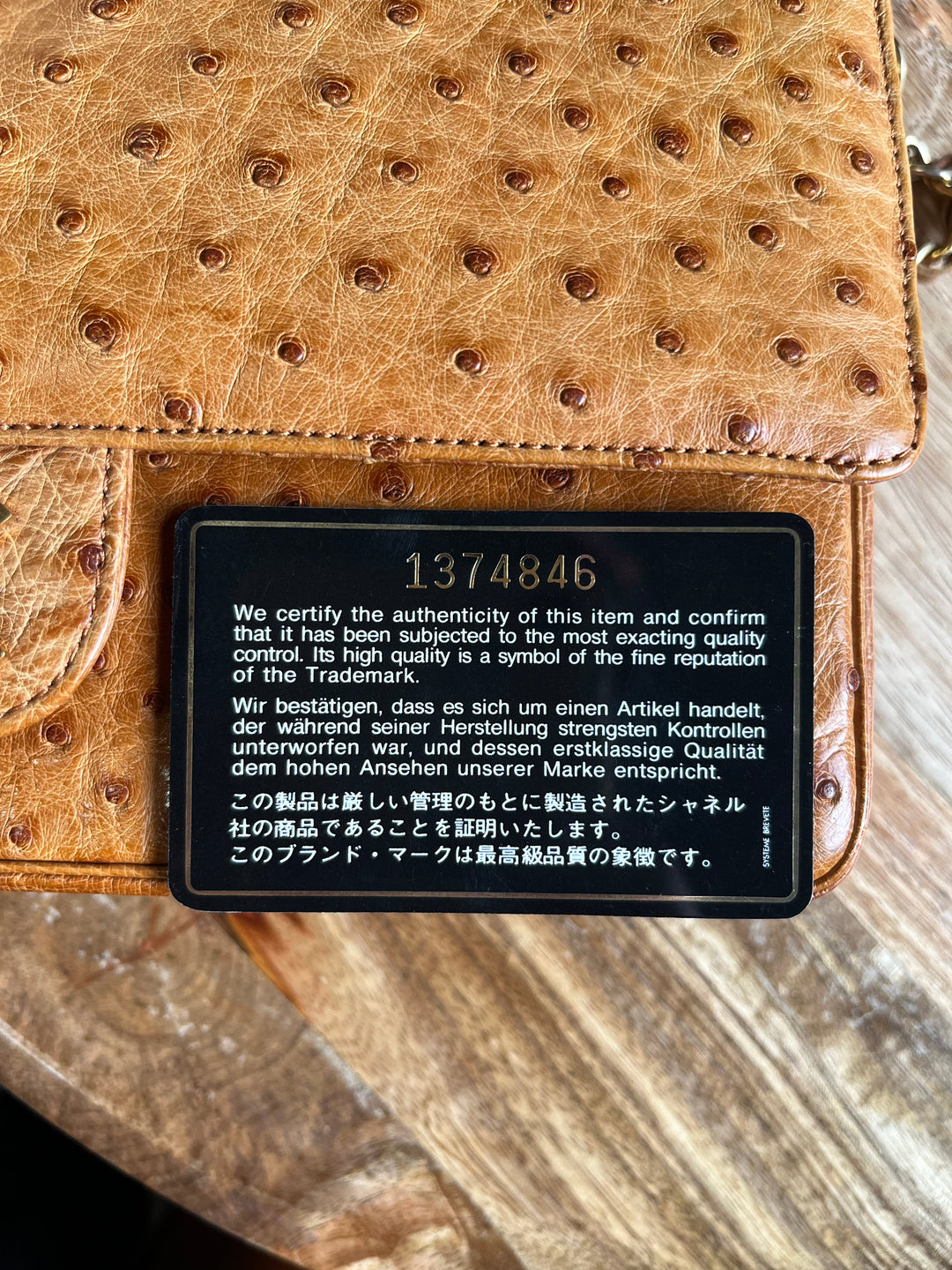 Chanel Rare Vintage Ostrich Medium Double Flap Bag