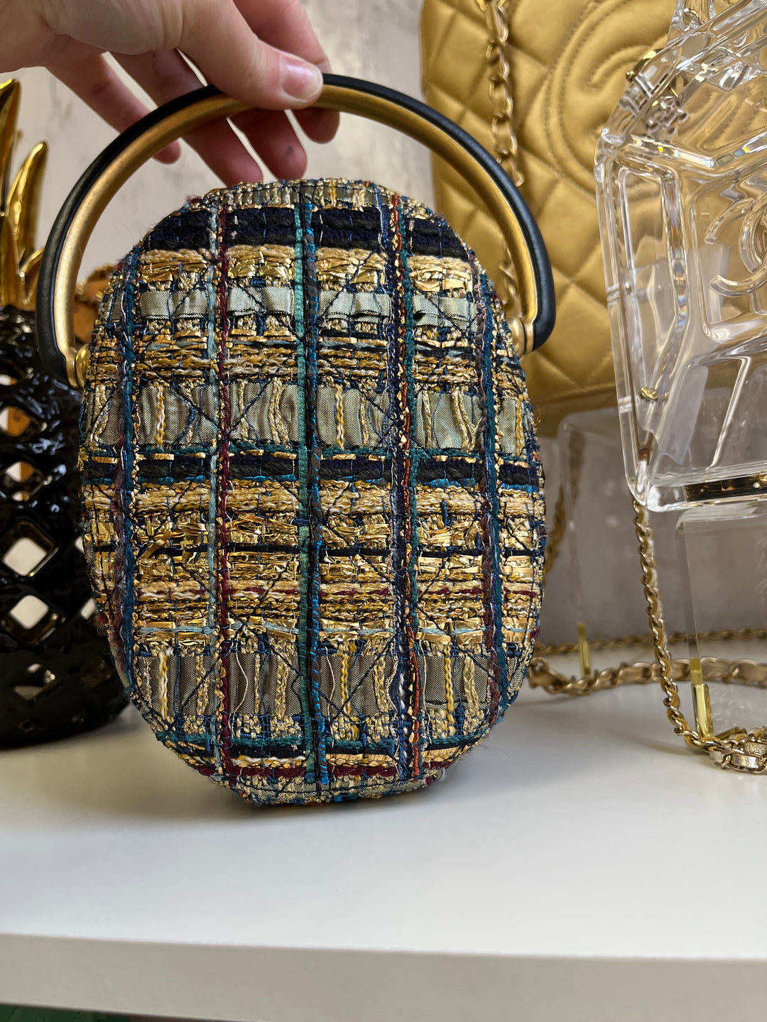 Chanel 19A Egyptian Tweed Runway Collection Crossbody