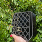 Limited edition Chanel Runway Black Resin Crystal Pearl Evening Clutch Shoulder Box