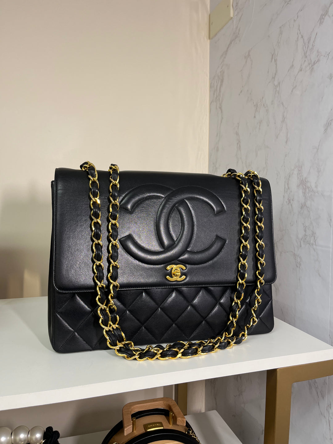 Chanel Vintage CC Maxi Flap Bag