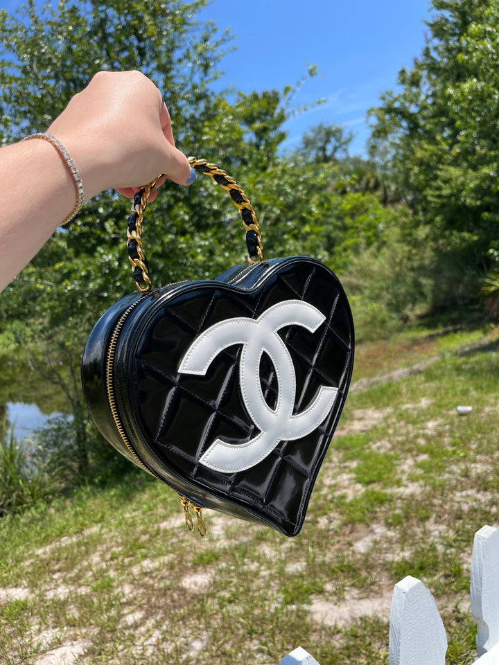 Chanel 1995 CC Heart Vanity Bag