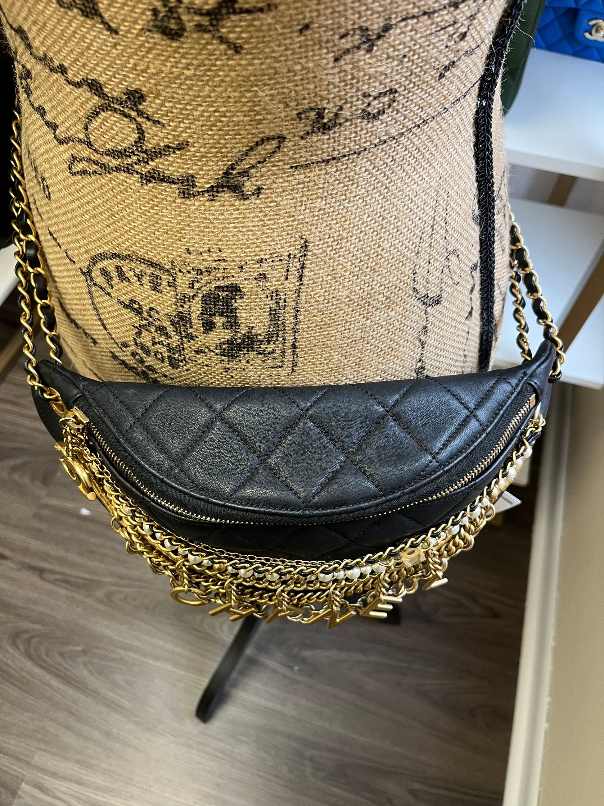 Chanel waist bag with 2025 chain