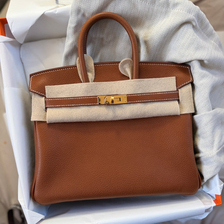 Hermès Birkin 25 Barenia Faubourg Leather Fauve Gold Hardware 2026