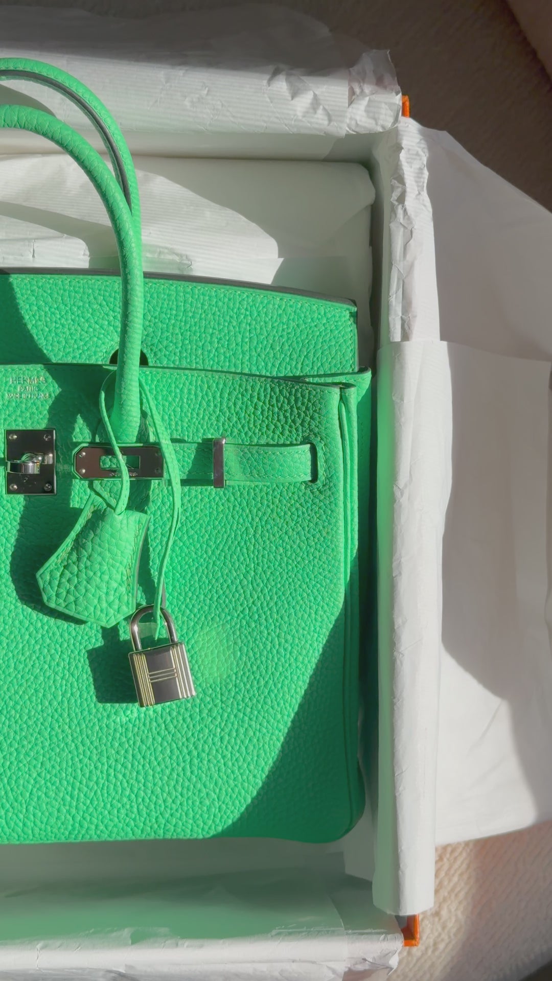 Hermès Birkin 25 Vert Comics Togo Palladium Hardware 2023