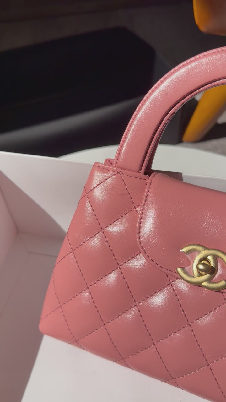 Chanel 23K Pink Aged Calfskin Mini Kelly