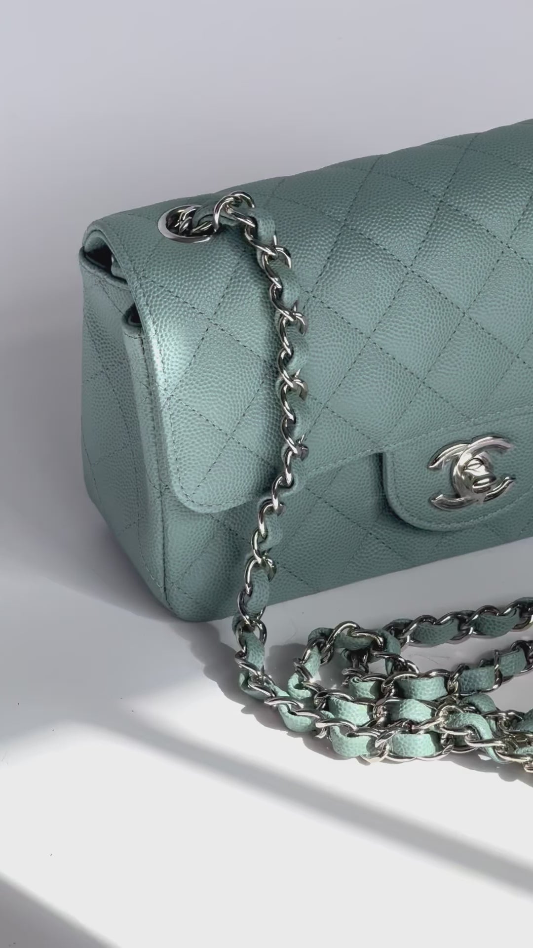 Chanel 18C Blue Caviar Mini Flap
