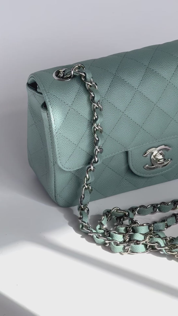 Chanel 18C Blue Caviar Mini Flap