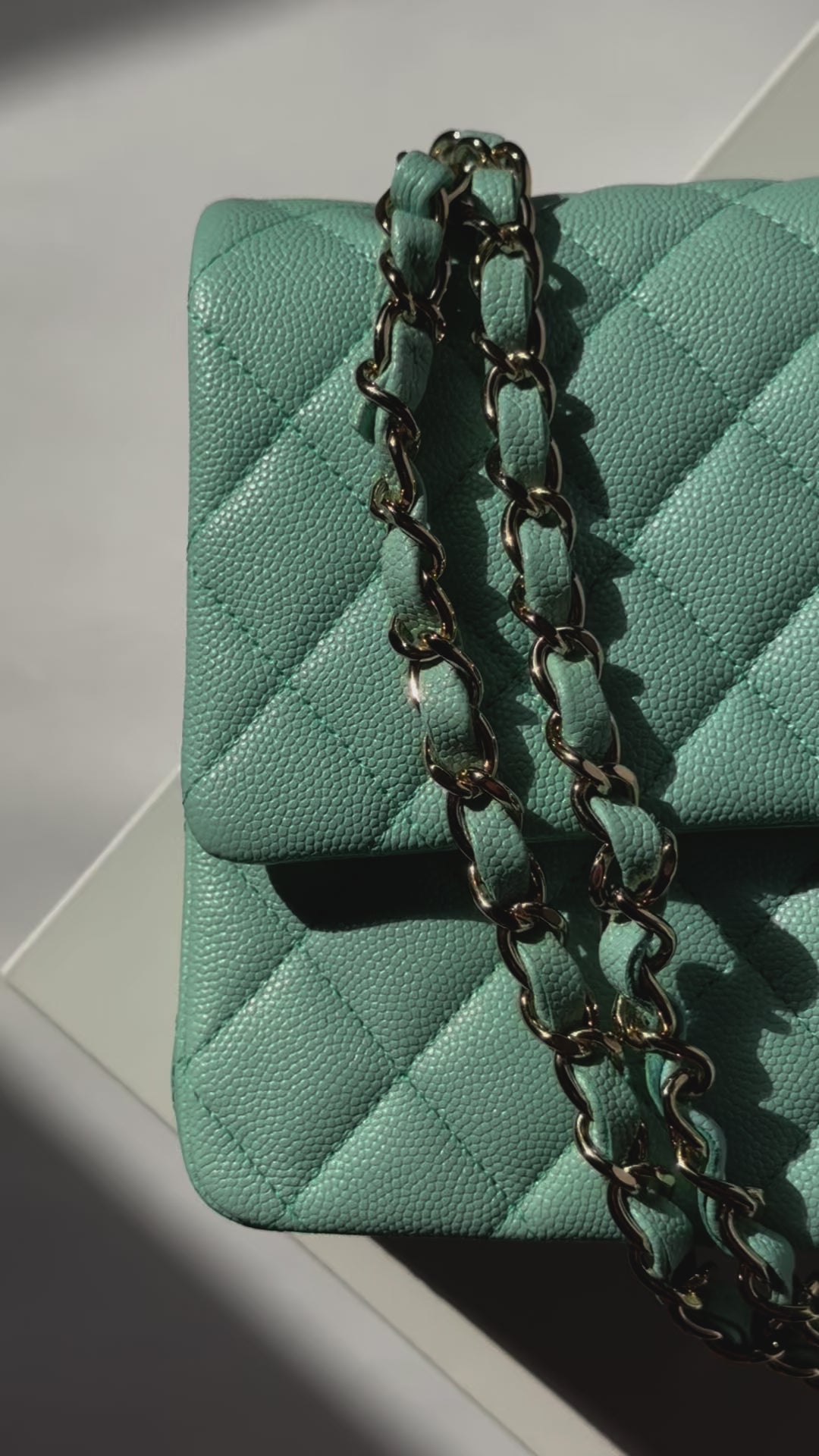 Chanel 19C Tiffany Medium Caviar Double Flap Bag